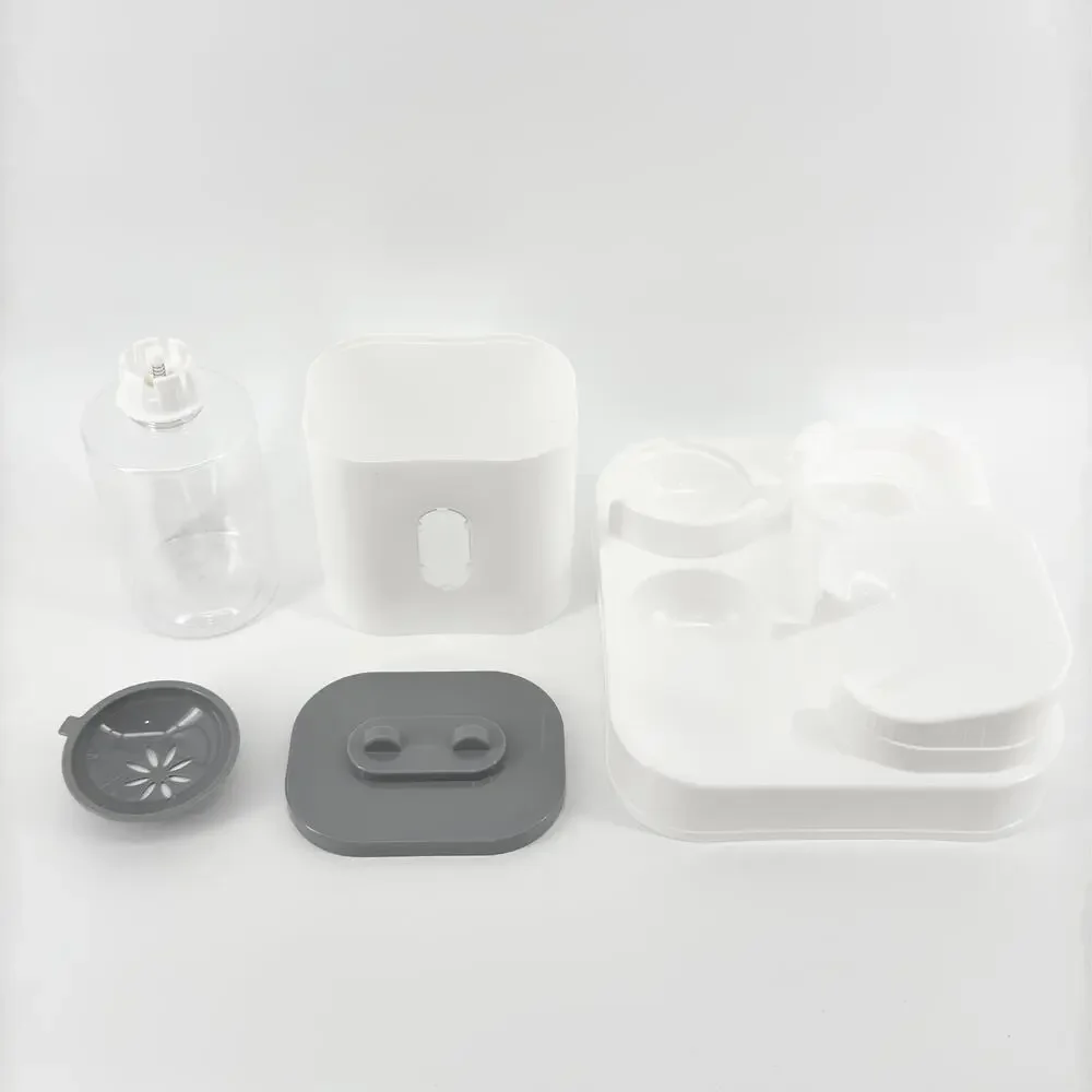 Small Cat Feeding Station with Food & Water Dispenser - Easy Clean Pet Feeder
